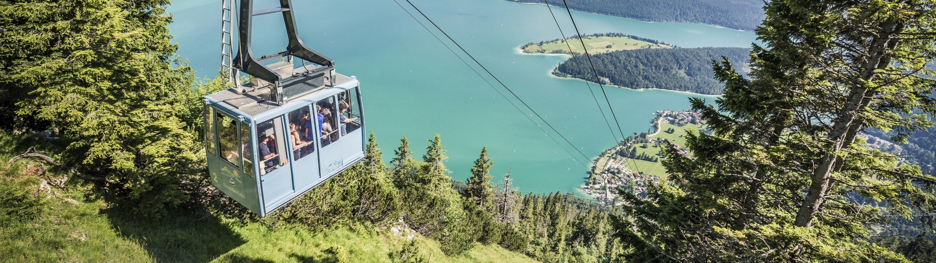 Herzogstandbahn über dem Walchensee, © Tourist Information Walchensee, Fotograf Thomas Kujat